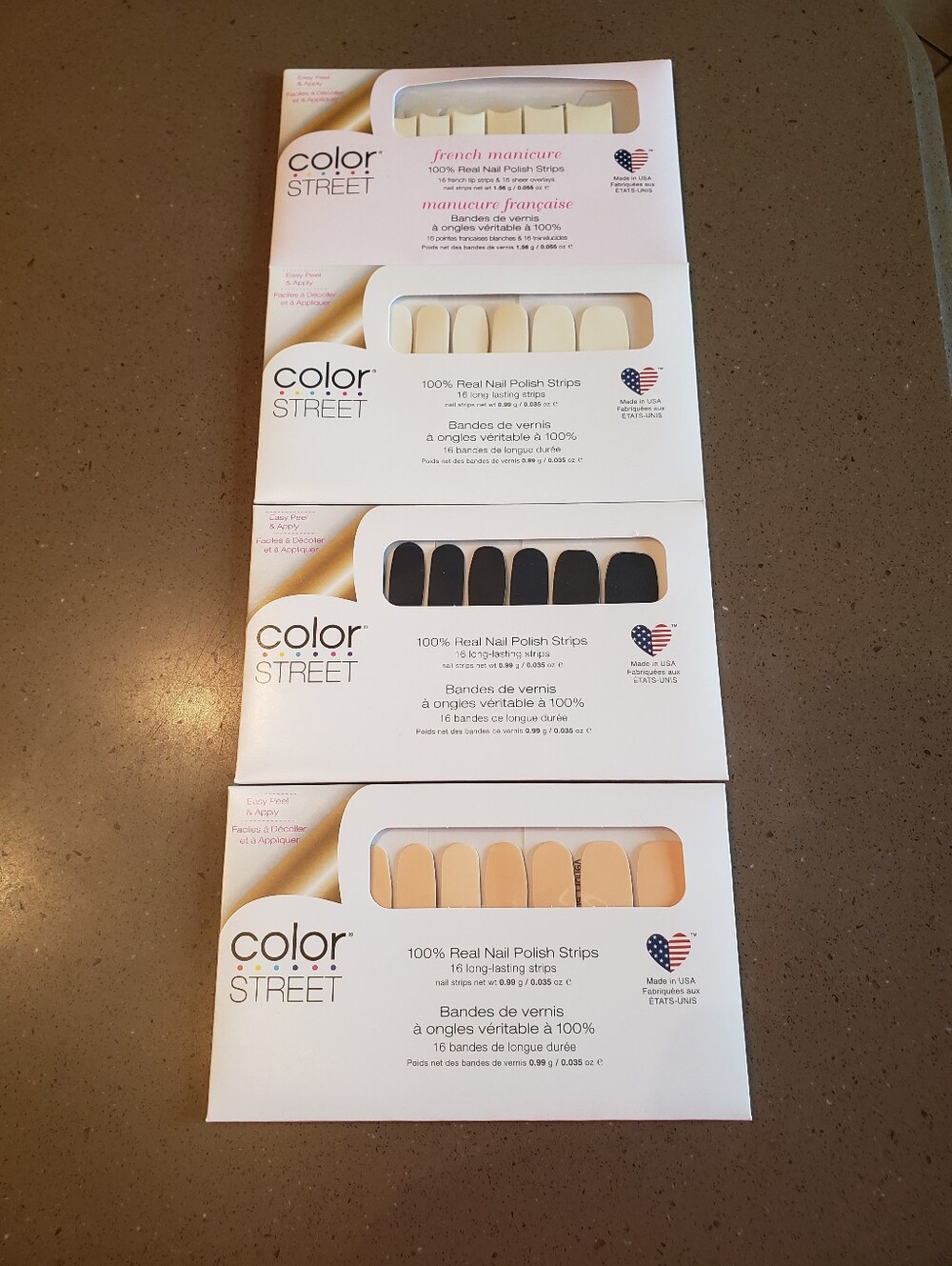 4 Sets Color Street Nail Polish Strips